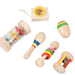 Drewniane Instrumenty Muzyczne Dla Dzieci Zestaw Grzechotki Rytmiczne Eko