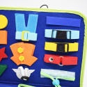 Filcowa tablica manipulacyjna sensoryczna w walizce Montessori edukacyjna