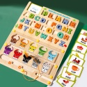 Nauka Angielskiego Dla Dzieci Drewniana Gra Litery Cyfry Montessori 2w1