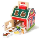 Drewniany Sorter Montessori Domek Farma Zwierzątka Figurki Drewniane