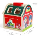 Drewniany Sorter Montessori Domek Farma Zwierzątka Figurki Drewniane