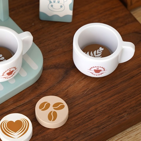 Ekspres Do Kawy Drewniany Dla Dzieci Akcesoria Kuchnia Mały Barista