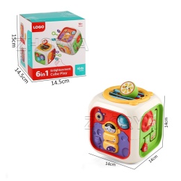 Kostka Sensoryczna Montessori Sorter Elastyczne Sznurki Binabo 6w1 Prezent
