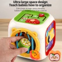 Kostka Sensoryczna Montessori Sorter Elastyczne Sznurki Binabo 6w1 Prezent