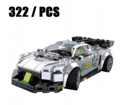 KLOCKI KONSTRUKCYJNE AUTO SPORTOWE BIAŁY SAMOCHÓD DIY MINI BLOCKS