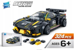 KLOCKI KONSTRUKCYJNE AUTO SPORTOWE CZARNY SAMOCHÓD DIY MINI BLOCKS