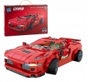 KLOCKI KONSTRUKCYJNE AUTO SPORTOWE CZERWONY SAMOCHÓD DIY MINI BLOCKS