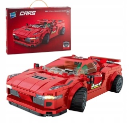 KLOCKI KONSTRUKCYJNE AUTO SPORTOWE CZERWONY SAMOCHÓD DIY MINI BLOCKS