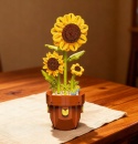 KLOCKI KONSTRUKCYJNE SŁONECZNIK KWIATY DIY MINI BLOCKS DEKORACJA