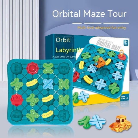 Gra Logiczna Budowa Drogi Labirynt Montessori Puzzle Układanka Edukacyjne