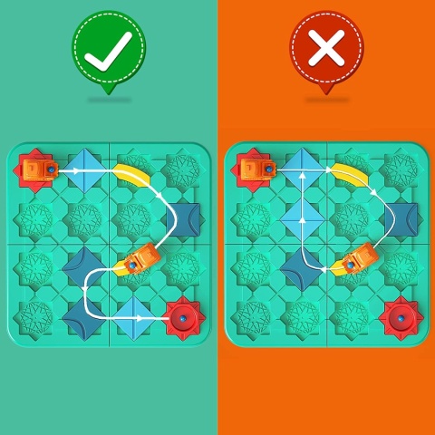 Gra Logiczna Budowa Drogi Labirynt Montessori Puzzle Układanka Edukacyjne