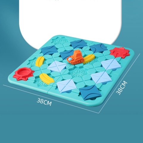 Gra Logiczna Budowa Drogi Labirynt Montessori Puzzle Układanka Edukacyjne