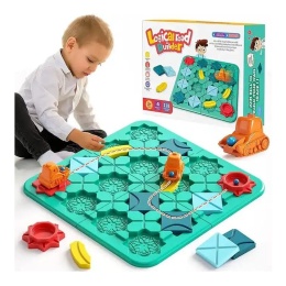 Gra Logiczna Budowa Drogi Labirynt Montessori Puzzle Układanka Edukacyjne