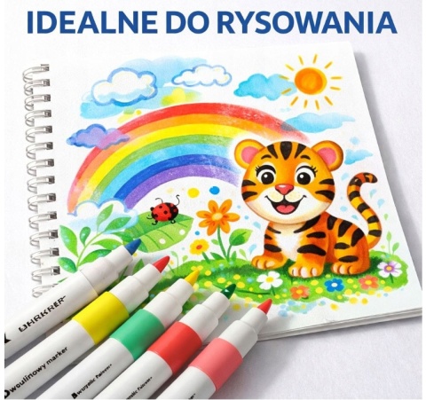 MARKERY AKRYLOWE 24 KOLORY PISAKI FARBY AKRYLOWE DO MALOWANIA DIY