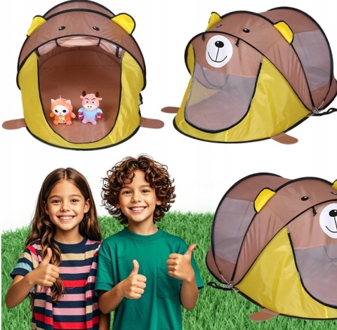 NAMIOT OGRODOWY DLA DZIECI MIŚ 185x85x100 CM DOMEK DO ZABAWY DZIECIĘCY