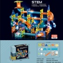 Klocki Magnetyczne Tor Kulkowy 110 el ŚWIECĄCY LED Marble Run Kulodrom