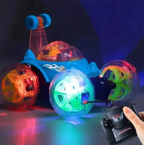 SAMOCHÓD ZDALNIE STEROWANY AUTO RC TWISTER AKROBATA 360° ŚWIECĄCY LED PILOT