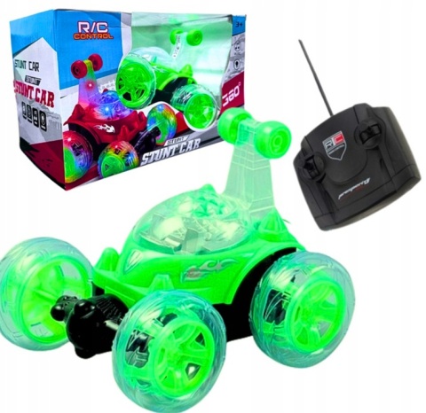 SAMOCHÓD ZDALNIE STEROWANY AUTO RC TWISTER AKROBATA 360° ŚWIECĄCY LED PILOT