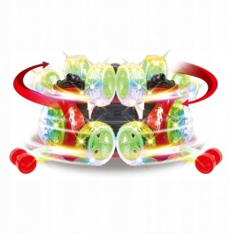 SAMOCHÓD ZDALNIE STEROWANY AUTO RC TWISTER AKROBATA 360° ŚWIECĄCY LED PILOT