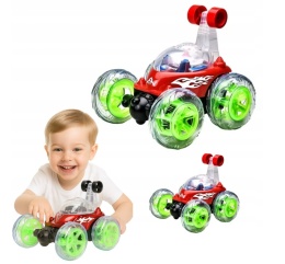 SAMOCHÓD ZDALNIE STEROWANY AUTO RC TWISTER AKROBATA 360° ŚWIECĄCY LED PILOT