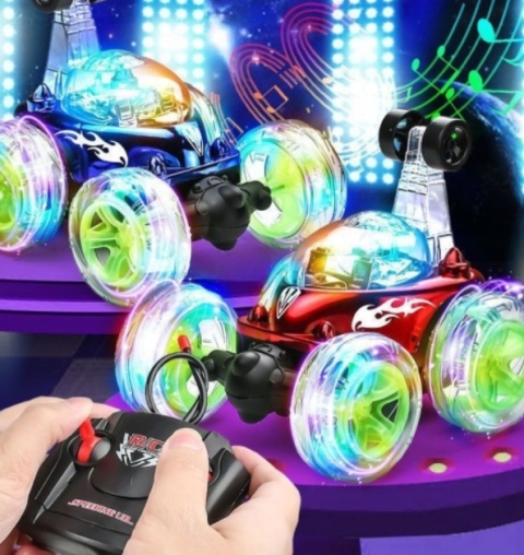 SAMOCHÓD ZDALNIE STEROWANY AUTO RC TWISTER AKROBATA 360° ŚWIECĄCY LED PILOT
