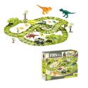 Tor Wyścigowy Dinozaury Park Jurajski 240 el Elastyczny Track Auto Dino 3+