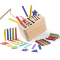 Sorter Kolory Kształty Montessori Koordynacja Ręka - Oko Gra Logiczna