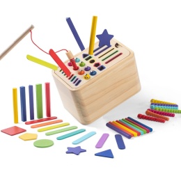 Sorter Kolory Kształty Montessori Koordynacja Ręka - Oko Gra Logiczna