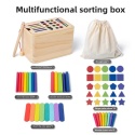 Sorter Kolory Kształty Montessori Koordynacja Ręka - Oko Gra Logiczna