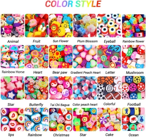 ZESTAW DO ROBIENIA BRANSOLETEK DIY KORALIKI CHARMS BIŻUTERIA DLA DZIECI 900 EL.