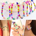 ZESTAW DO ROBIENIA BRANSOLETEK DIY KORALIKI CHARMS BIŻUTERIA DLA DZIECI 900 EL.