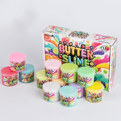 Butter Slime Masa Plastyczna XXL 12szt Pachnący Slime Dodatki Charms