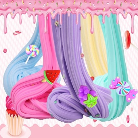 Butter Slime Masa Plastyczna XXL 12szt Pachnący Slime Dodatki Charms