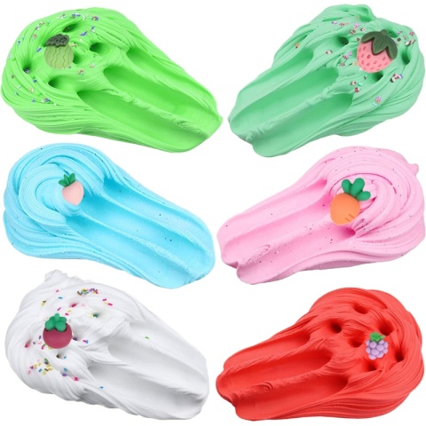 Butter Slime Masa Plastyczna XXL 12szt Pachnący Slime Dodatki Charms
