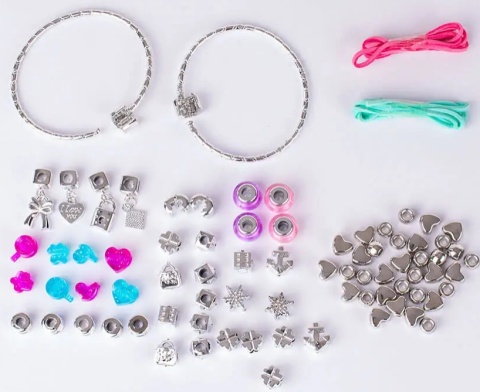 Zestaw do Robienia Bransoletek Dla Dziewczyn Koraliki Biżuteria DIY Prezent